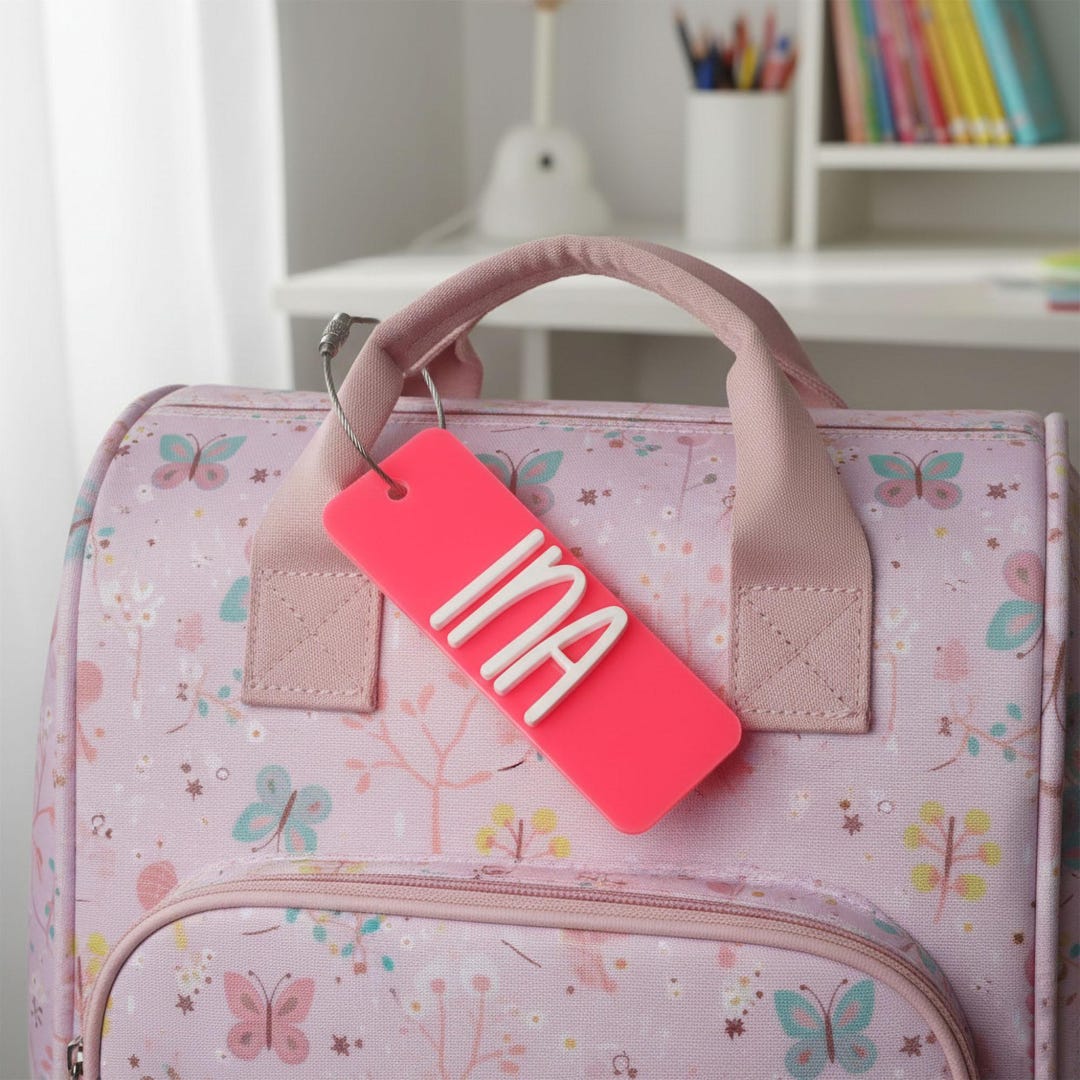 Personalized Bag Tag for Kids - Backpack Name Tag - Custom School Bag ...
