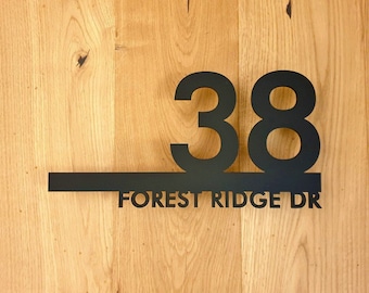 Modern House Number Plaque - Modern House Number Sign - Modern Address Plaque - House Sign - Modern House Number - Modern Address Sign