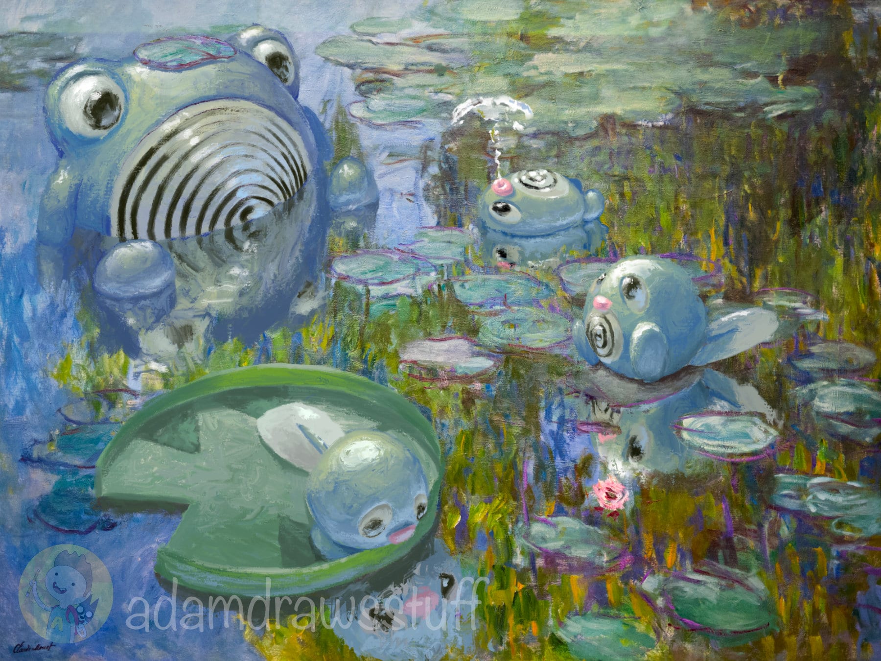Xanadu Nursery - Poliwhirl Pokemon Print