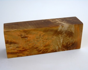 Stabilized Maple Burl Wood Blank | Knife Handle Block | Burl Wood | Knife Making Supplies