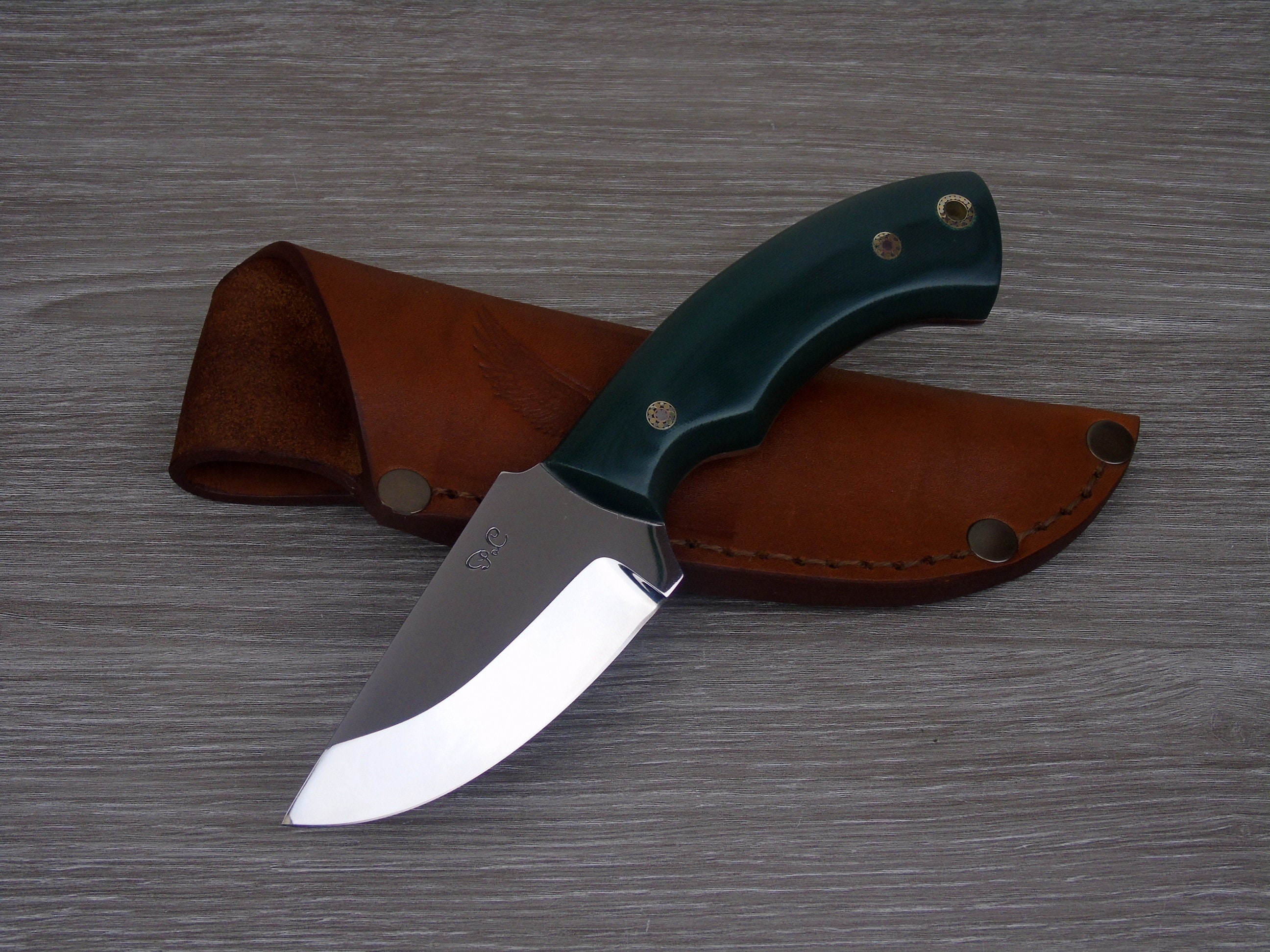Knife steel 440C Hunting Knife Handmade Small fixed blade Etsy