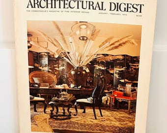 Architectural Digest 1974 | Vintage Interior Design Magazine
