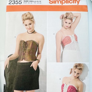 Simplicity pattern 2355 by Karen Fleisch Designs, size 6-12, Misses' Corset, uncut