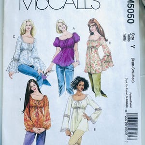 McCall's M5050 Misses' Tops and Tunics, Size XS, S, M, uncut