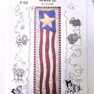 Patch Abilities by Julie Wurzer, P52 Wave It! Pattern, 4th of July Decor, uncut