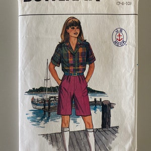 Butterick Pattern 3199, size 7-8-10, Girl&#39;s Shirt, Top, Skirt and Shorts, uncut pattern with instructions