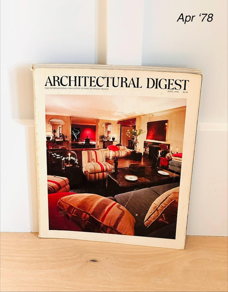 Architectural Digest 1978 | Vintage Interior Design Magazine - Etsy
