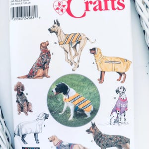 Simplicity 9520 Pattern, 2000, Large Size Dog Clothes, uncut pattern with instructions