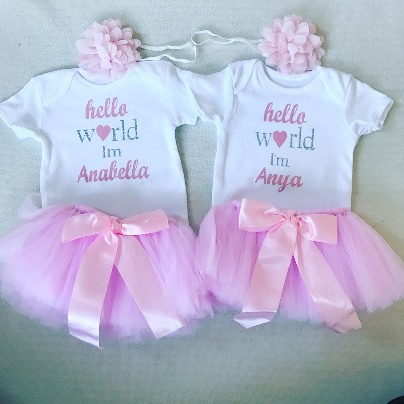 New Baby girl newborn birthday vest top bodysuit outfit pink glitter tutu and headband first outfit