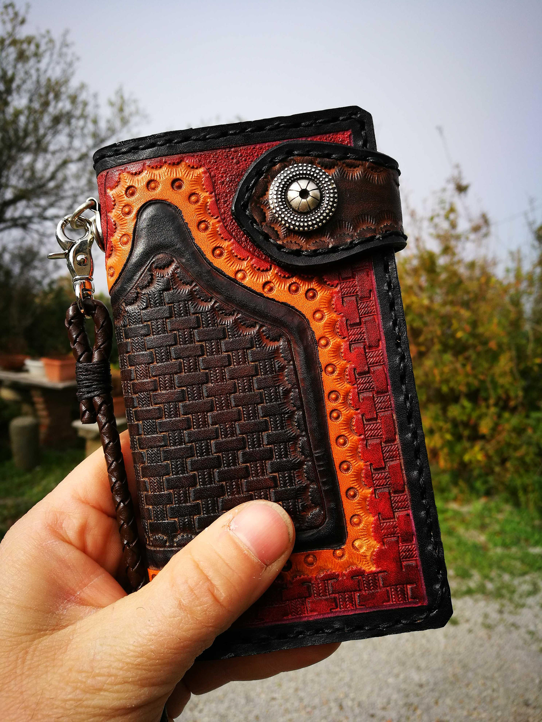 Handmade biker wallet Etsy