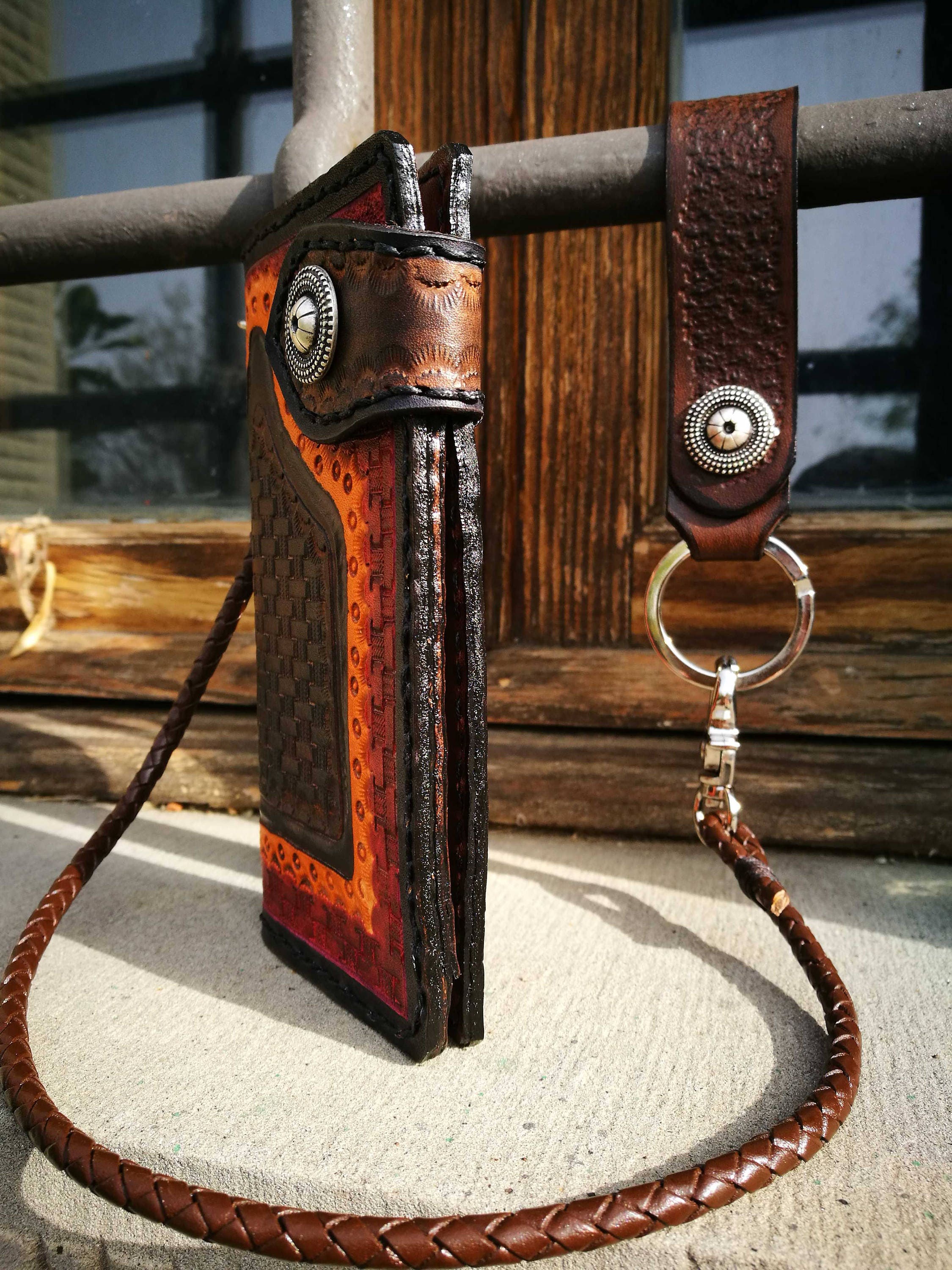 Handmade biker wallet Etsy