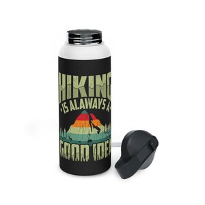 Hiking Lover Stainless Steel Water Bottle, Standard Lid
