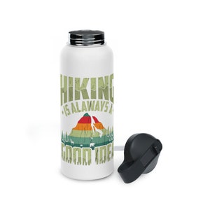 Hiking Lover Stainless Steel Water Bottle, Standard Lid