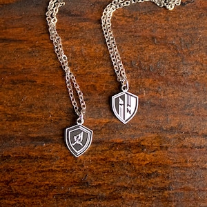 Collier écusson ATEEZ et logo le Vrai, breloque unisexe en argent sterling 925 avec logo k-pop ateez et chaîne en acier inoxydable