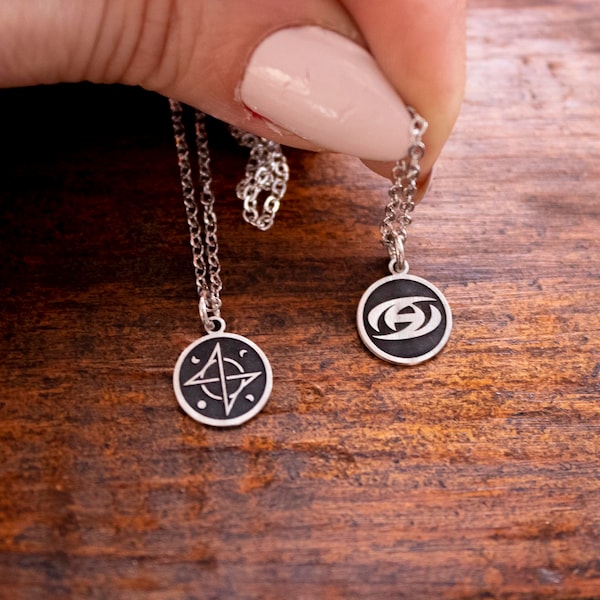 ATEEZ fever moon phase necklace & New logo unisex k-pop ateez logo sigil symbol sterling silver 925 charm with brass silver plated chain