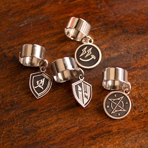 ATEEZ The Real FEVER EPILOGUE Manschette wickeln Ohrringe unisex k-pop ateez Logo Symbol Sterling Silber Charme, die Auflistung ist für einen Ohrring