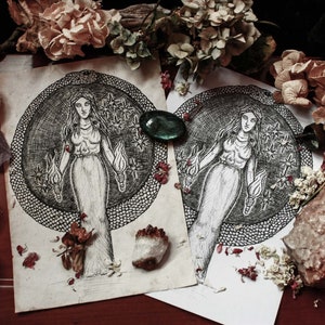 Hecate Digital Art Printable Set - Occult Art Downloads, Instant Access