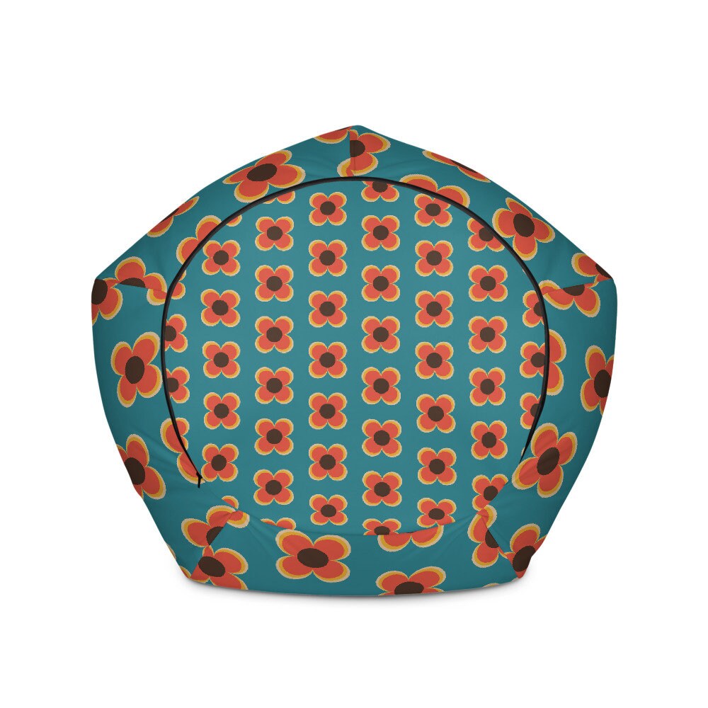 Mid Century Bean Bag Chair Adult Waterproof Bean Bag Cover 70s Etsy
