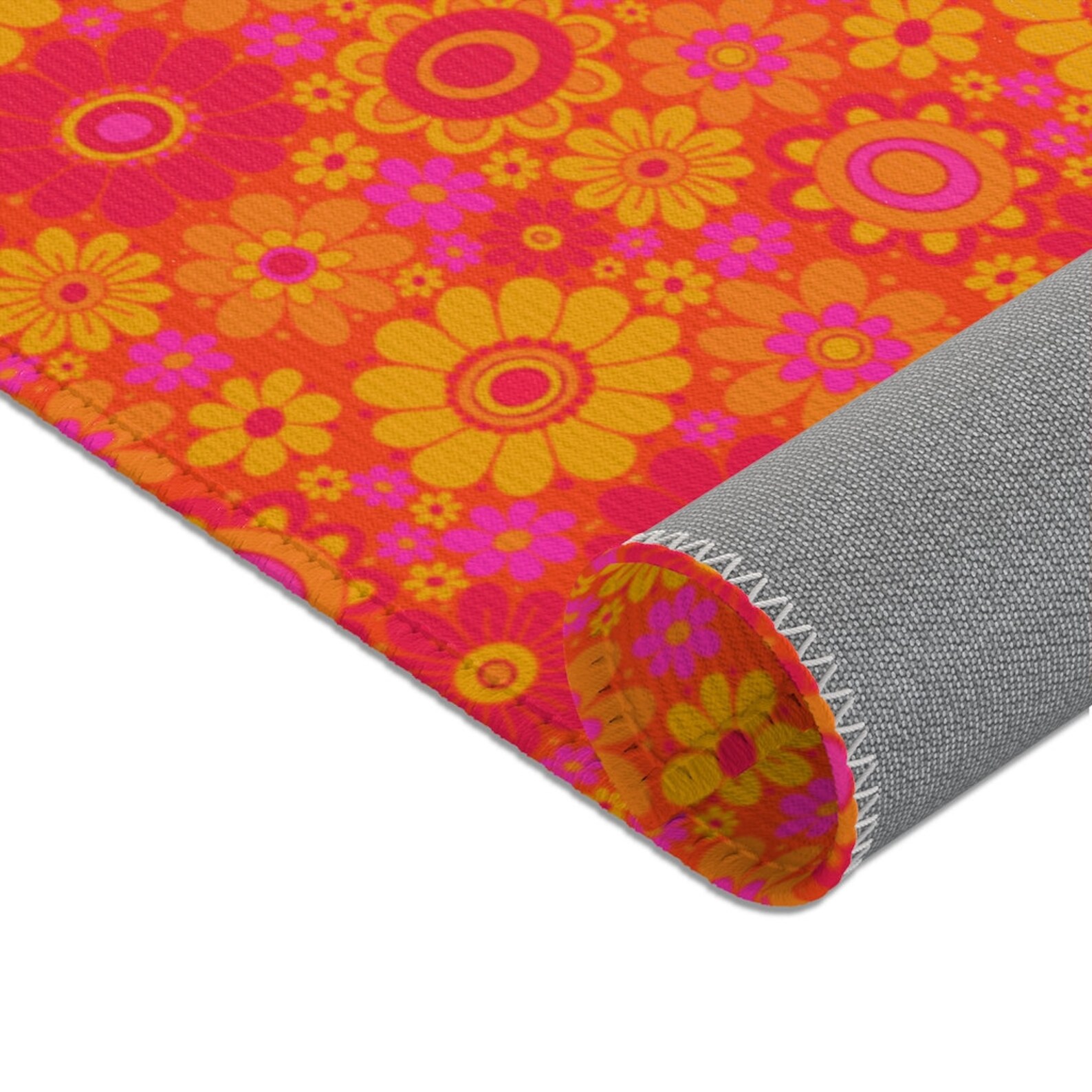 Retro Rug for Bedroom 70s Rugs for Living Room Groovy Etsy