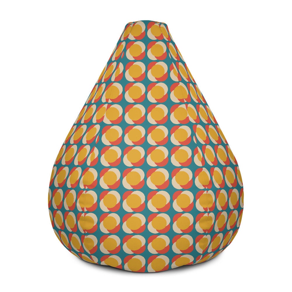 Mid Century Bean Bag Chair Adult Waterproof Bean Bag Cover 70s Etsy UK