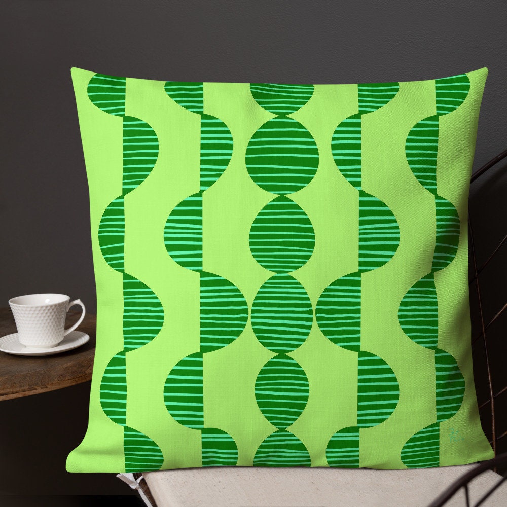 Mid Century Modern Throw Pillow Retro Mcm Pillow Covers 18x18 Etsy