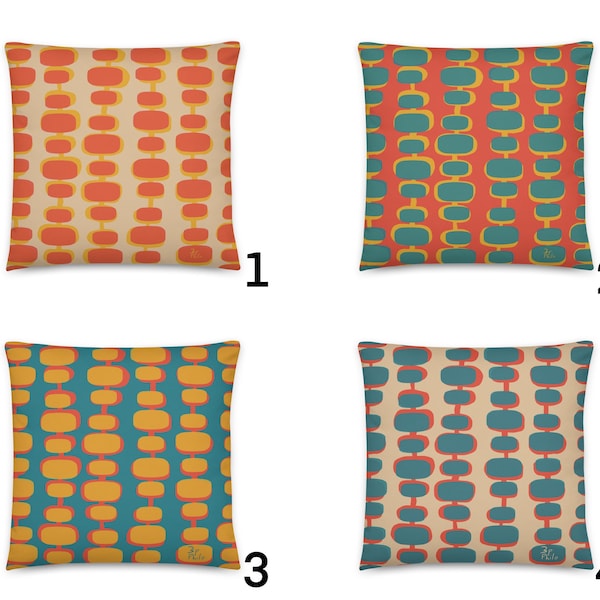 Mid Century Pillow Etsy