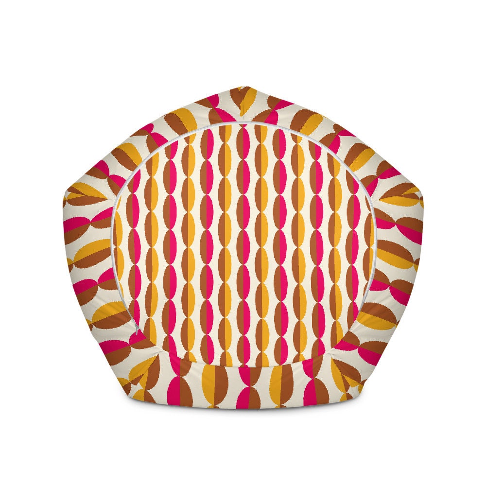 Mid Century Bean Bag Chair Adult Waterproof Bean Bag Cover 70s Etsy UK