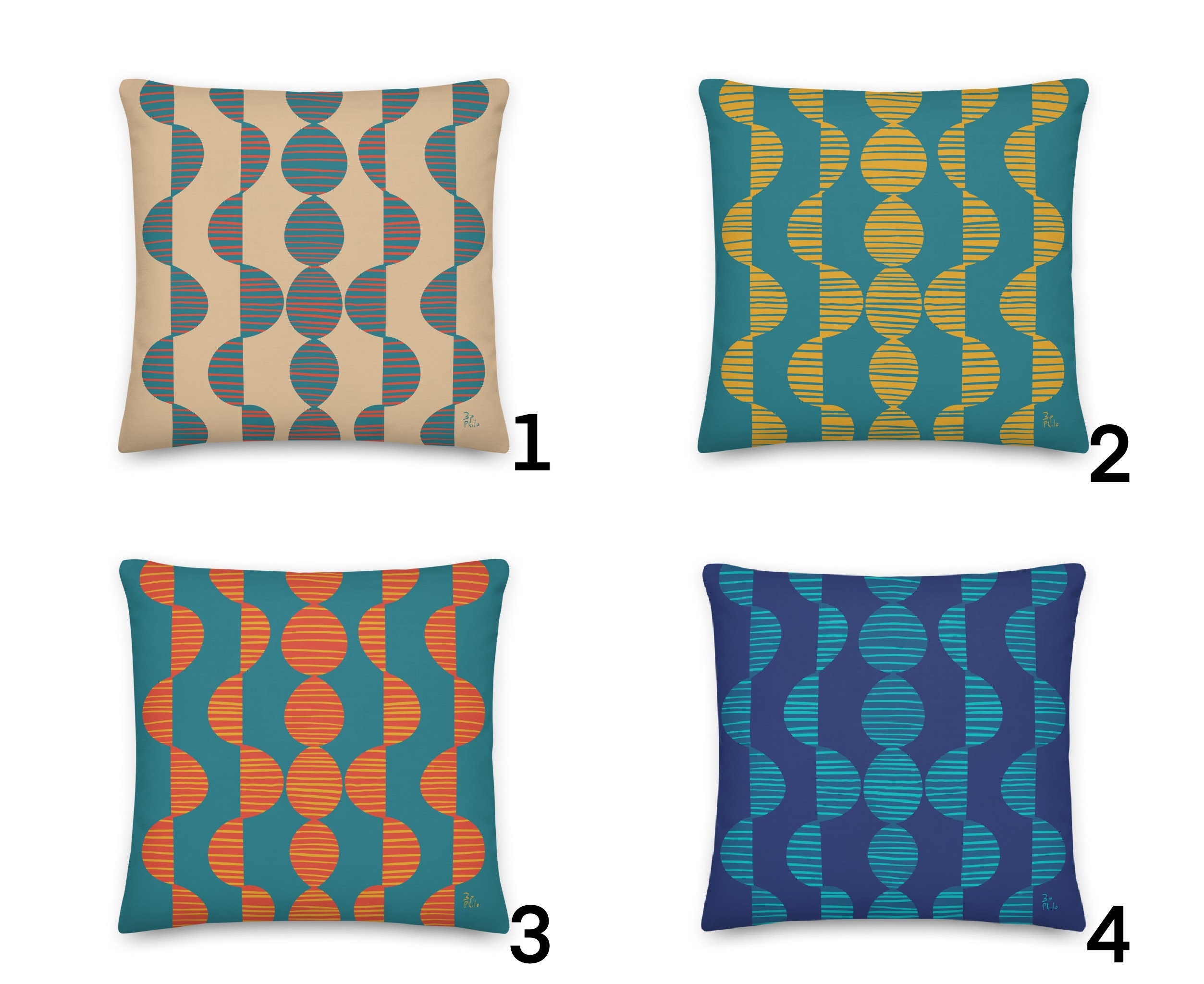 Mid century modern pillows etsy 2025