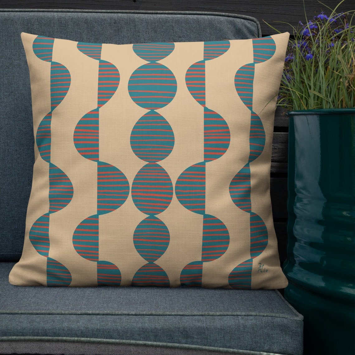 Minimalist mid century modern cushion geometric cushion Etsy