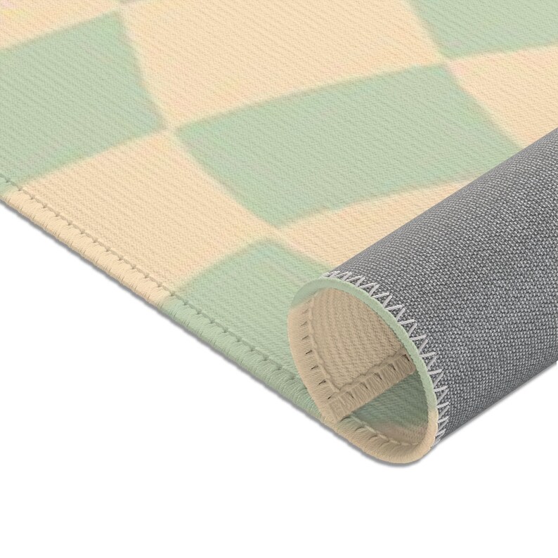 Green Pastel Rugs for Bedroom Aesthetic Retro Rugs for Living Etsy