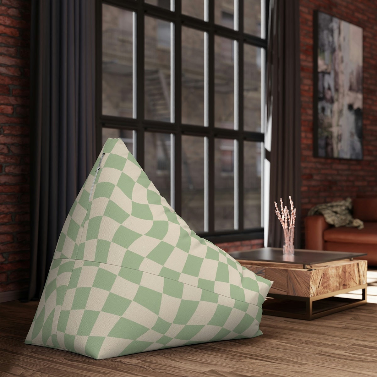 Sage green bean bag chair deals