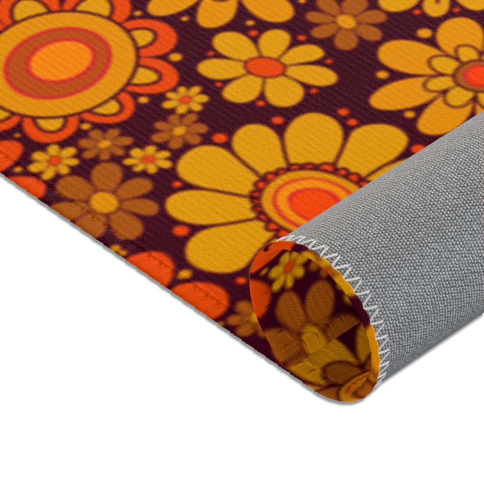 Retro rug for bedroom 70s rugs for living room groovy Etsy