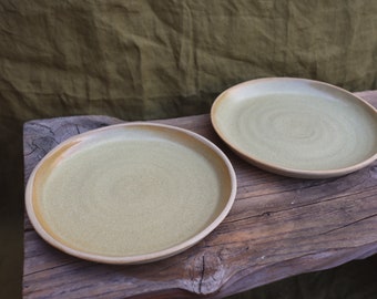 Ceramic Side Plate in Saffron Wheel-thrown Handmade