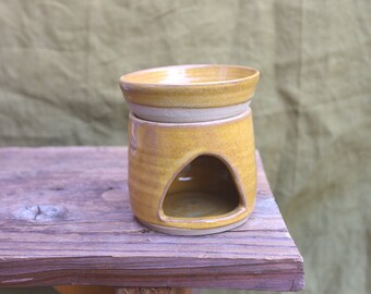 Ceramic Essential Oil Burner in Saffron Handmade Wheelthrown Stoneware Diffuser
