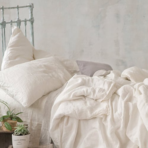 White Duvet Cover White Comforter White Linen Duvet Cover Etsy Canada