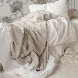 Linen DUVET COVER White comforter cover pure linen image 10