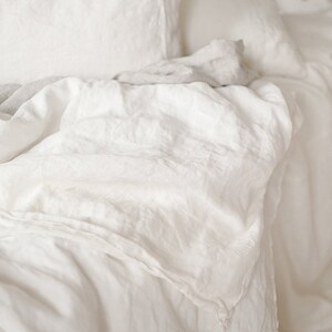 Linen DUVET COVER White comforter cover pure linen image 2