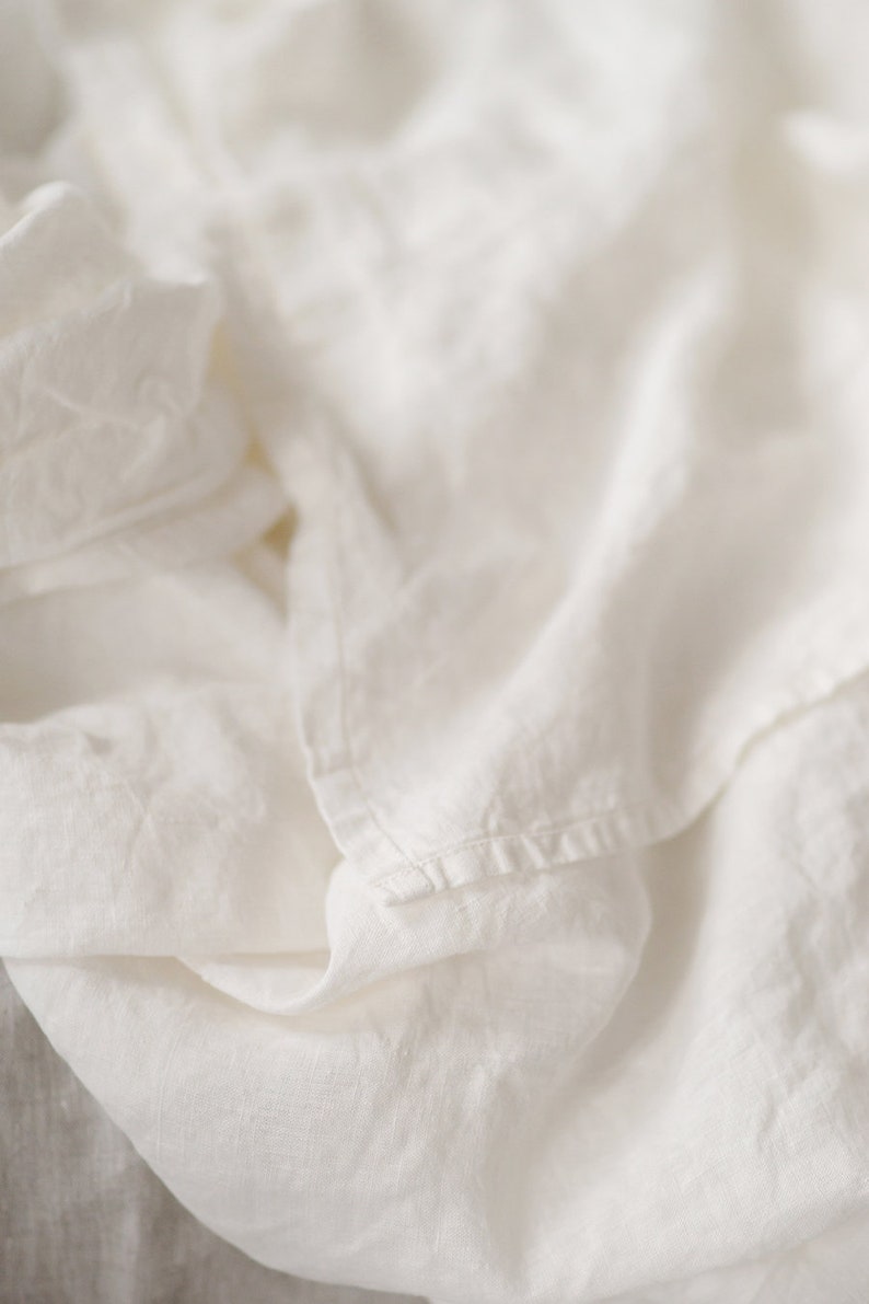 Linen DUVET COVER White comforter cover pure linen image 9
