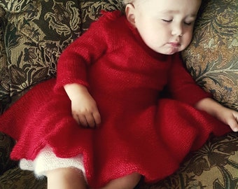 Red Christmas dress, Baby girl Christmas outfit, Baby Christmas dress red, Christmas baby outfit, Girl Christmas dress