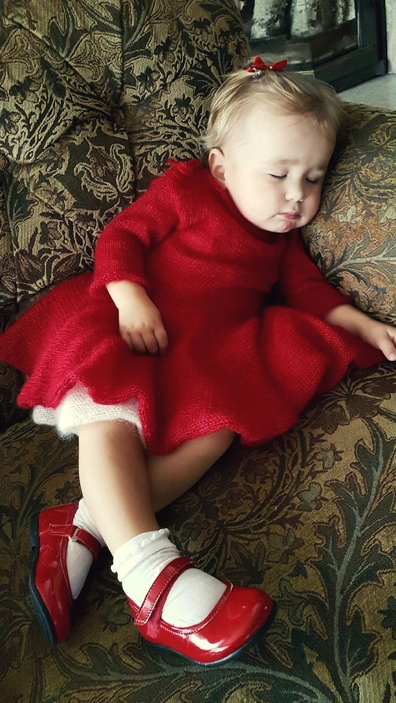 red baby girl christmas dress