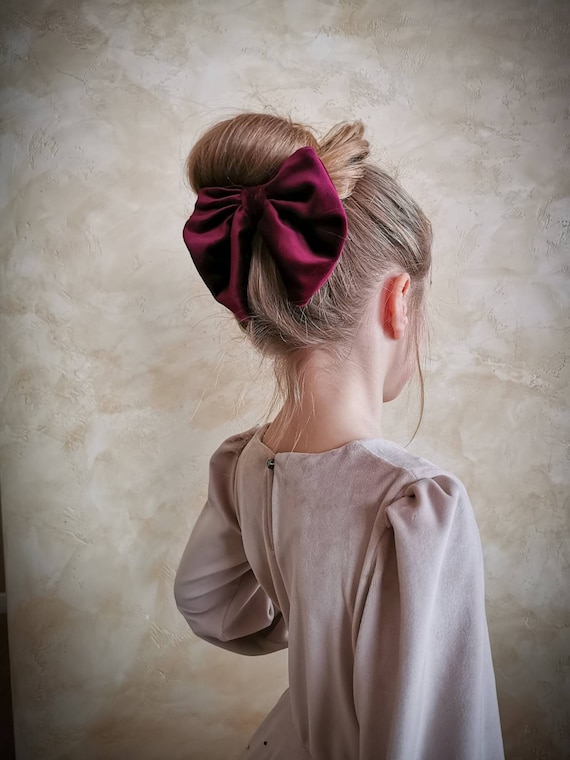 Haarschleifen Clips 2 Stück, Rosa – Satin-Schleifen Mit Metallspange Für Mädchen & Frauen