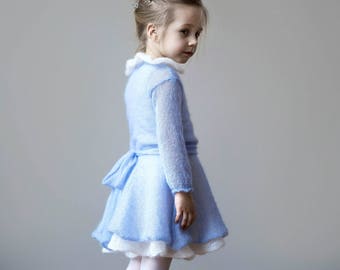 Blue girls dress, Long sleeve girls dresses | ADULT SIZE AVAILABLE