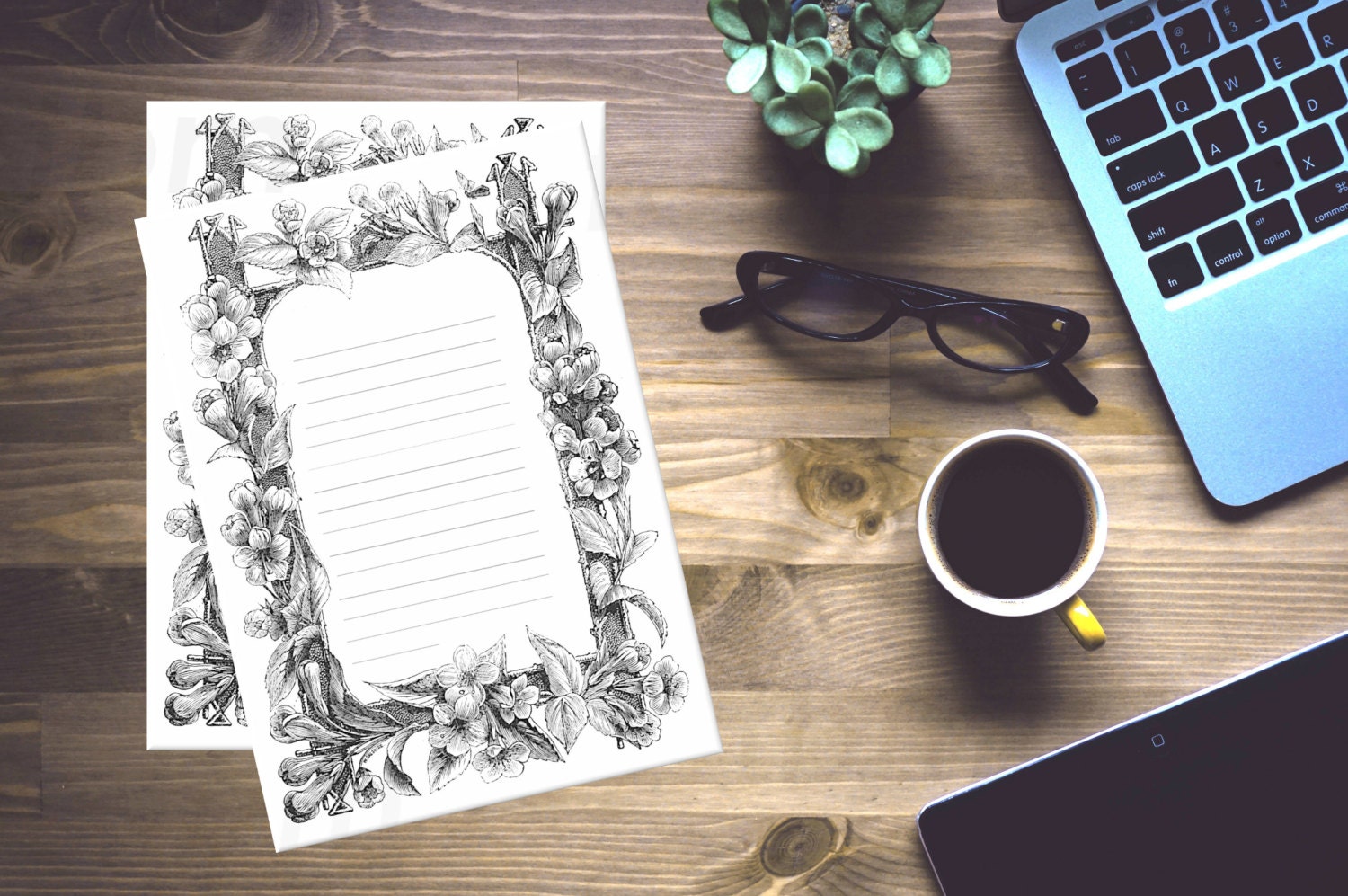 printable lined paper vintage border paper elegant