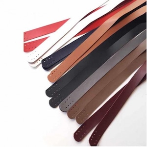 Pair of 100 cm 39.4 inch Faux PU leather shoulder bag purse strap handle for bag making