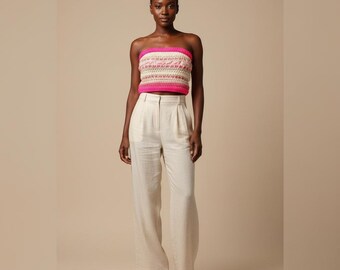 Pink Palace | Drawstring Crop Top