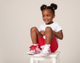 I Love Me | High Top Canvas Sneakers