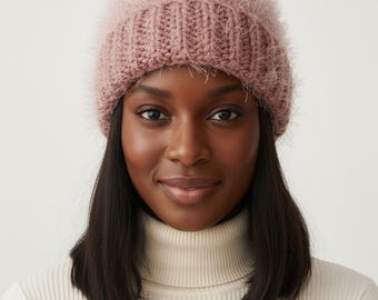 Pink Lashes | Crochet Beanie