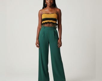 Emerald Amber | Crochet Crop Top