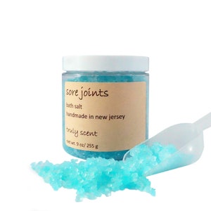 Sore Joints Bath Salt | Muscle Pain Relief | Therapeutic | Natural | Peppermint | Eucalyptus | Epsom & Dead Sea Salt | Aromatherapy Soak