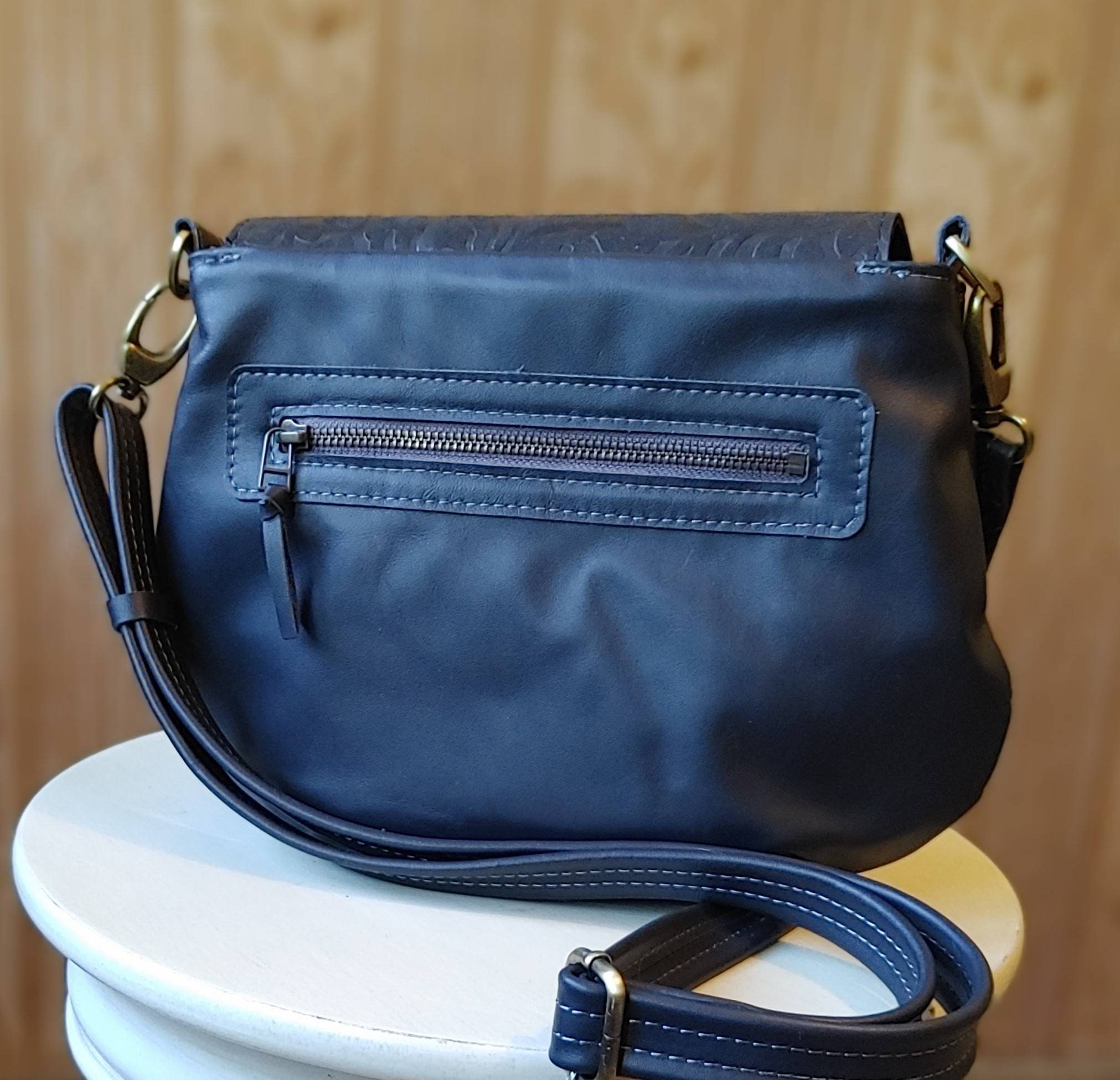 Leather Crossbody Saddle Bag. Black Leather Wildwood Handbag Etsy